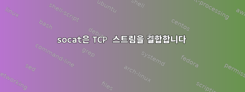 socat은 TCP 스트림을 결합합니다