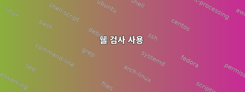 쉘 검사 사용