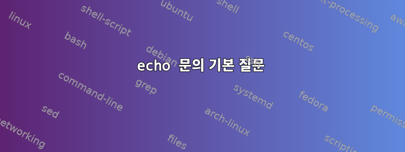 echo 문의 기본 질문