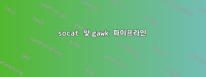 socat 및 gawk 파이프라인