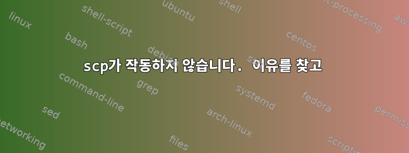 scp가 작동하지 않습니다. 이유를 찾고