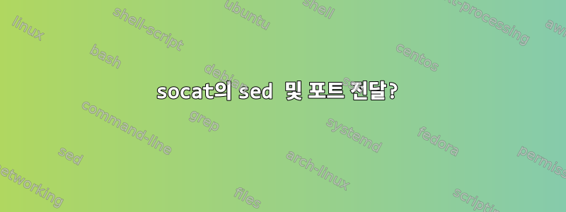 socat의 sed 및 포트 전달?