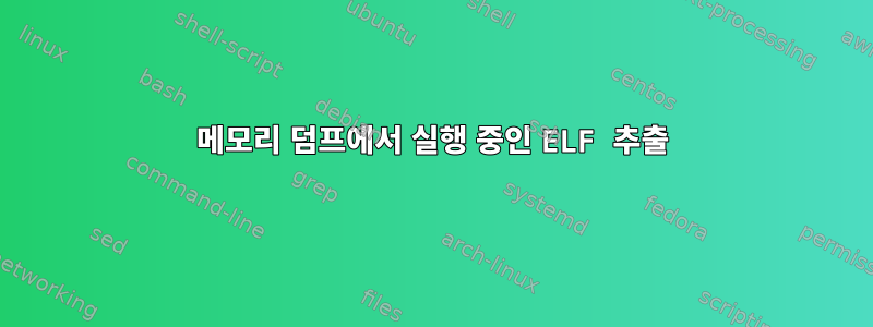 메모리 덤프에서 실행 중인 ELF 추출