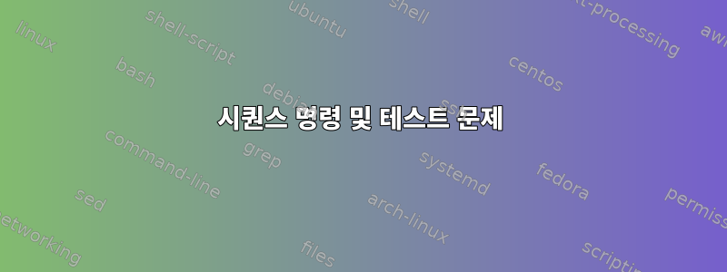 시퀀스 명령 및 테스트 문제