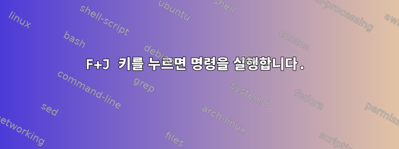 F+J 키를 누르면 명령을 실행합니다.