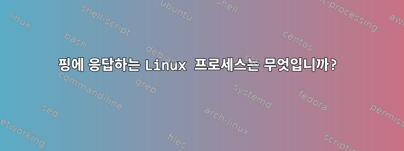 핑에 응답하는 Linux 프로세스는 무엇입니까?