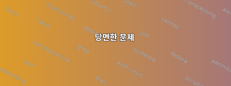 당면한 문제