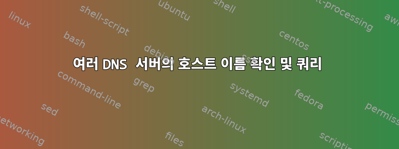 여러 DNS 서버의 호스트 이름 확인 및 쿼리