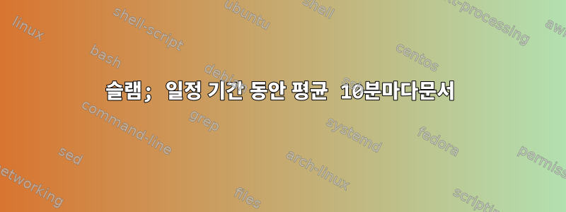 슬램; 일정 기간 동안 평균 10분마다문서