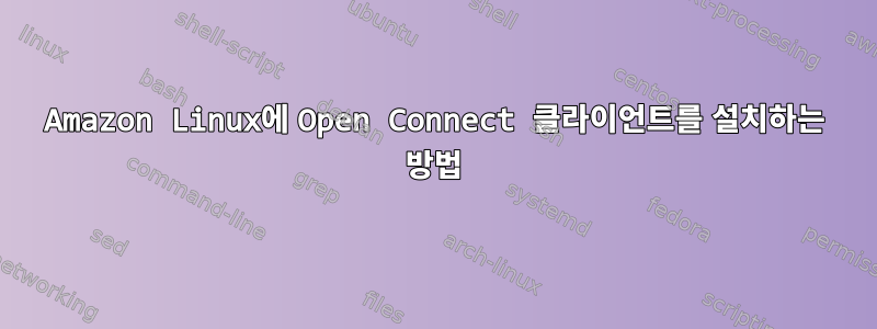 Amazon Linux에 Open Connect 클라이언트를 설치하는 방법