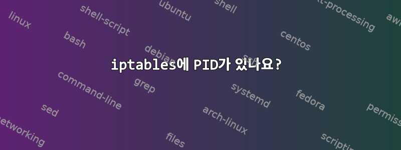 iptables에 PID가 있나요?