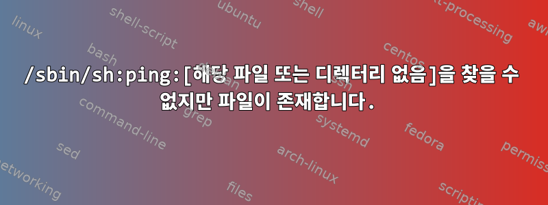 /sbin/sh:ping:[해당 파일 또는 디렉터리 없음]을 찾을 수 없지만 파일이 존재합니다.