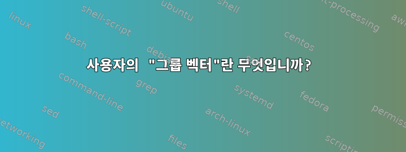 사용자의 "그룹 벡터"란 무엇입니까?