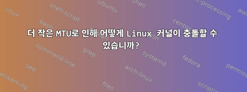 더 작은 MTU로 인해 어떻게 Linux 커널이 충돌할 수 있습니까?