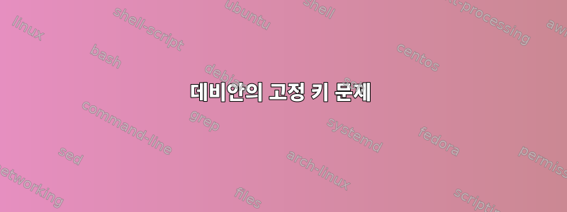 데비안의 고정 키 문제