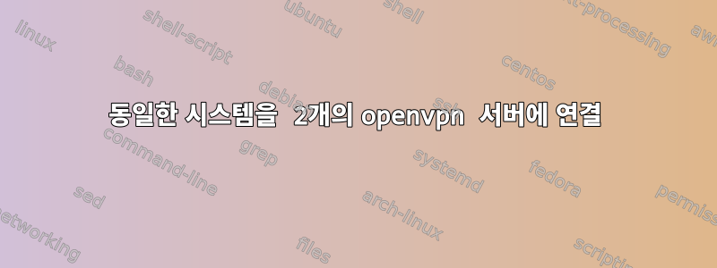 동일한 시스템을 2개의 openvpn 서버에 연결