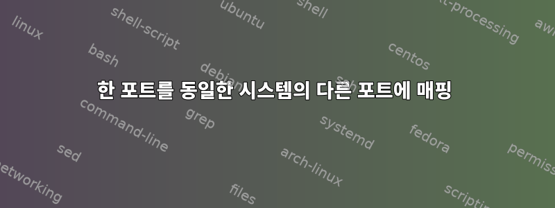 한 포트를 동일한 시스템의 다른 포트에 매핑