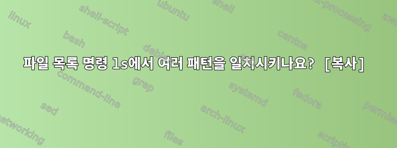 파일 목록 명령 ls에서 여러 패턴을 일치시키나요? [복사]