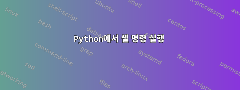 Python에서 셸 명령 실행