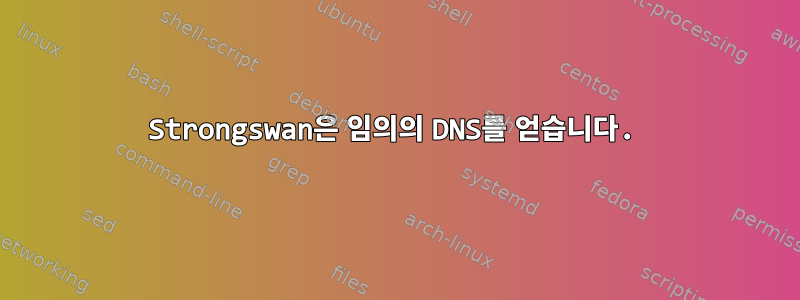 Strongswan은 임의의 DNS를 얻습니다.