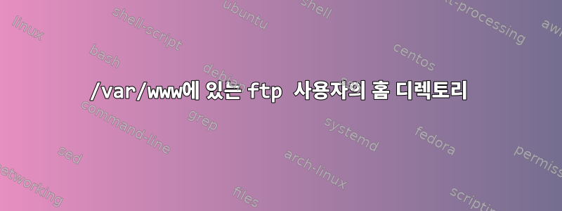 /var/www에 있는 ftp 사용자의 홈 디렉토리