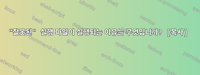 "잘못된" 실행 파일이 실행되는 이유는 무엇입니까? [복사]