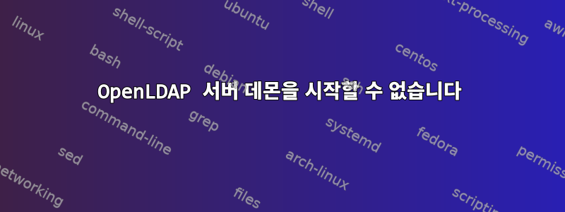 OpenLDAP 서버 데몬을 시작할 수 없습니다