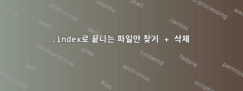 .index로 끝나는 파일만 찾기 + 삭제