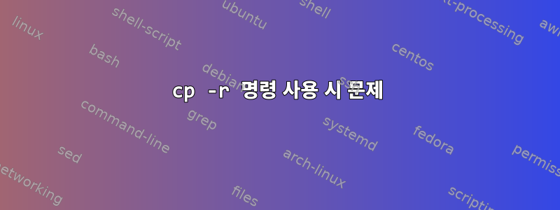 cp -r 명령 사용 시 문제