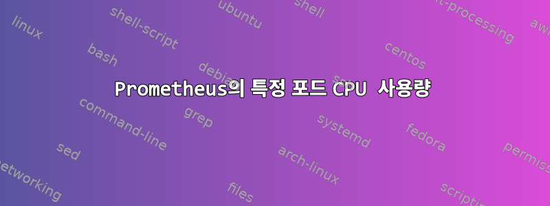 Prometheus의 특정 포드 CPU 사용량