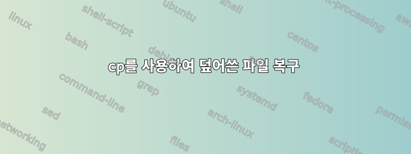 cp를 사용하여 덮어쓴 파일 복구