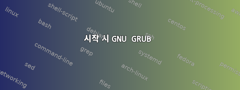 시작 시 GNU GRUB