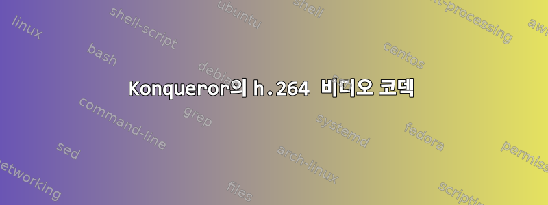 Konqueror의 h.264 비디오 코덱