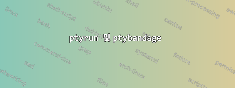 ptyrun 및 ptybandage