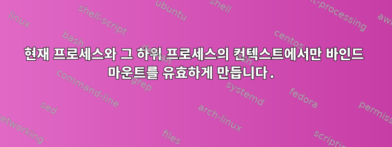 현재 프로세스와 그 하위 프로세스의 컨텍스트에서만 바인드 마운트를 유효하게 만듭니다.