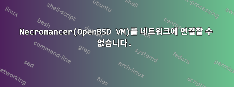 Necromancer(OpenBSD VM)를 네트워크에 연결할 수 없습니다.