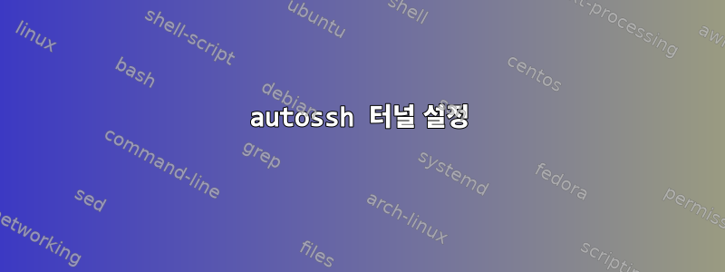 autossh 터널 설정