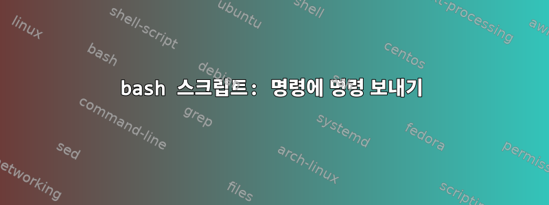 bash 스크립트: 명령에 명령 보내기