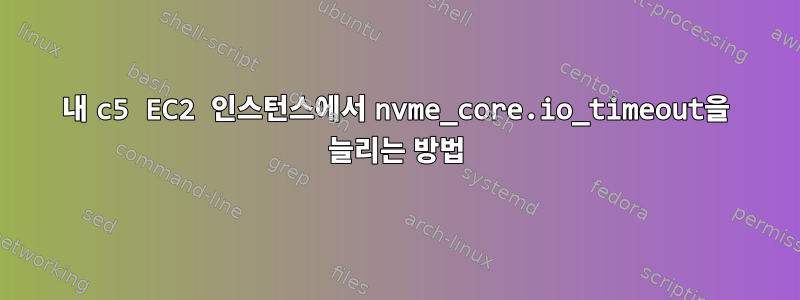 내 c5 EC2 인스턴스에서 nvme_core.io_timeout을 늘리는 방법