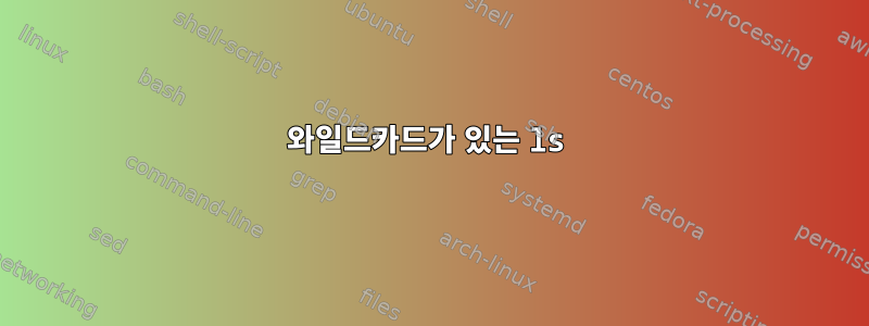 와일드카드가 있는 ls