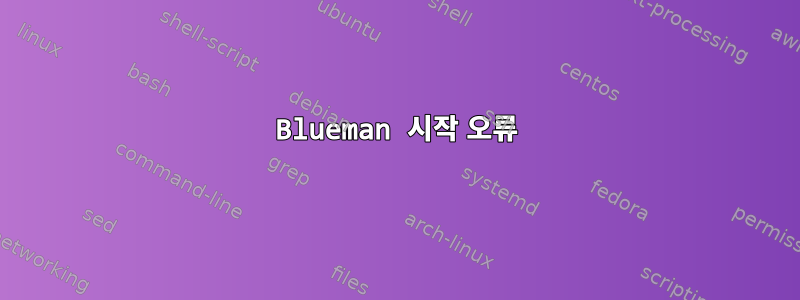 Blueman 시작 오류