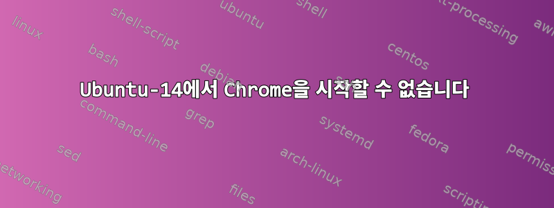 Ubuntu-14에서 Chrome을 시작할 수 없습니다