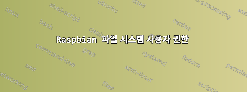 Raspbian 파일 시스템 사용자 권한