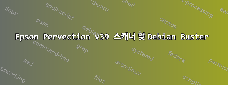 Epson Pervection v39 스캐너 및 Debian Buster