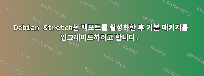 Debian Stretch는 백포트를 활성화한 후 기본 패키지를 업그레이드하려고 합니다.