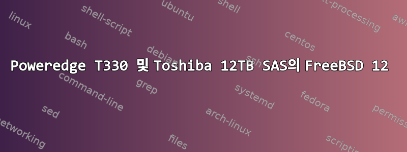 Poweredge T330 및 Toshiba 12TB SAS의 FreeBSD 12