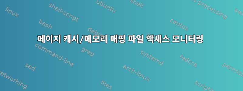 페이지 캐시/메모리 매핑 파일 액세스 모니터링