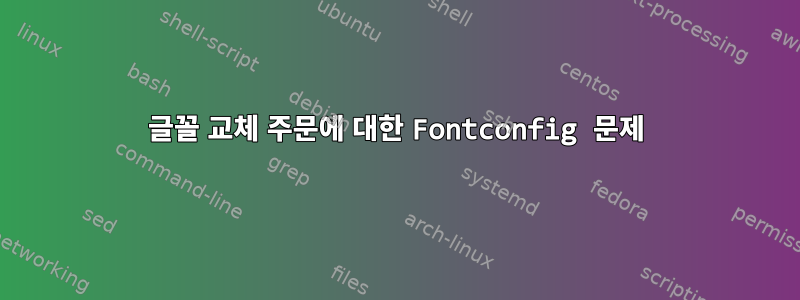 글꼴 교체 주문에 대한 Fontconfig 문제