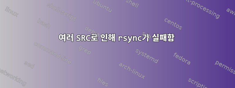 여러 SRC로 인해 rsync가 실패함