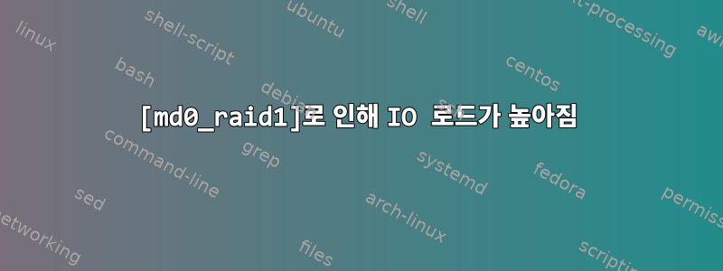 [md0_raid1]로 인해 IO 로드가 높아짐